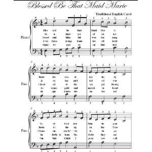  Blessed Be That Maid Marie Easiest Piano Sheet Music 