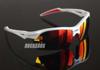 MORESTAR Pro Cycling Glasses Sports Sunglasses XT607 Shiny White 