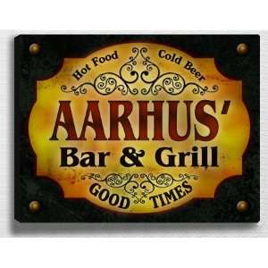  Aarhuss Bar & Grill 14 x 11 Collectible Stretched 