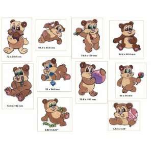 Candy Bears Collection Embroidery Designs on Multi Format CD 