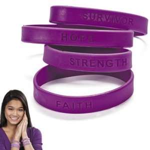  Awareness Sayings Bracelets   Purple   Novelty Jewelry 
