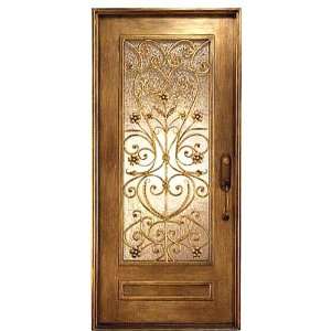    Solid Forged Iron Entry Door with Unique Design