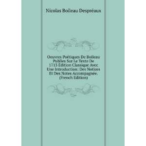   AccompagnÃ©e. (French Edition) Nicolas Boileau DesprÃ©aux Books