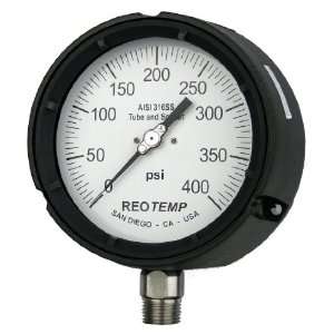 REOTEMP PT45P1A2P22 Process Pressure Gauge, Dry Filled, Stainless 