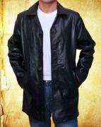 Supernatural Black Lambskin Leather Jacket / Coat  