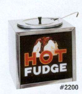 2200 Hot Fudge Warmer with Colorful Illuminated Sign  