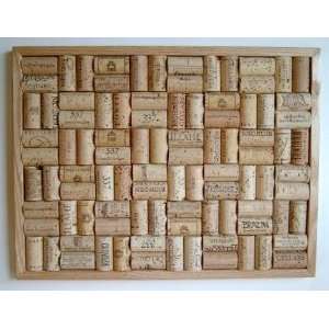  Wine Cork Bulletin Board with Oak Frame
