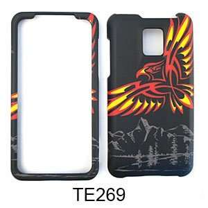 CELL PHONE CASE COVER FOR LG G2X / OPTIMUS 2X RED EAGLE MOUNTAINS ON 