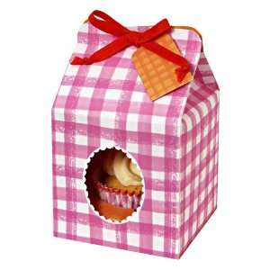  Meri Meri Pink Gingham Cupcake Box, Small 4 Pack Kitchen 