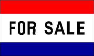 TWO(2) FOR SALE FLAGS/BANNER/SIGN SAME DAY SHIP  