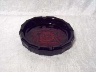 LARGE RUBY RED ASHTRAY  