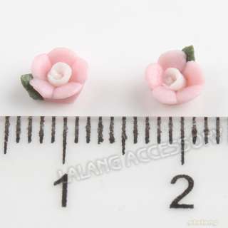   Pink Flower Charm FIMO Clay Slices Nail Art Decoration 250112  