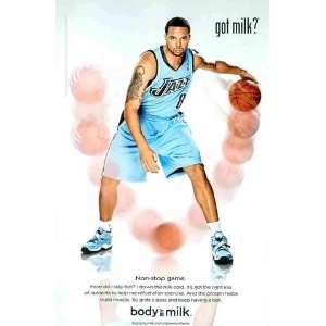Got Milk? Deron Williams NBA Utah Jazz Great Original Photo Print Ad