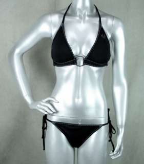 True Religion Jeans brand Womens SUPER T Bikini set Black NEW  