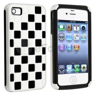 White/Black Checker Hard Snap on Case Cover+PRIVACY FILTER Film for 