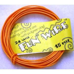  Fun Wire 24 Gauge 15 Ft Popsicle Orange Arts, Crafts 