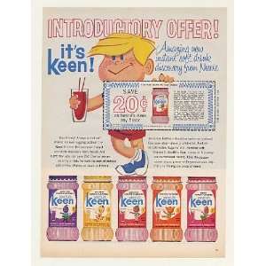  1963 Nestles Keen Instant Soft Drink Mix Print Ad (45020 