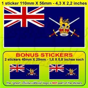 BRITISH ARMY Ensign Flag UK 4,3 (110mm) Vinyl Bumper Sticker, Decal 