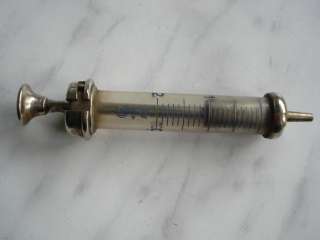 WW2 GERMAN MEDICAL BOXED BRASS GLASS SYRINGE   AESCULAP  