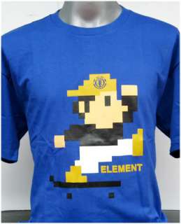 Mens T shirt Element Mario games Skate Board street wear EB15 #L 