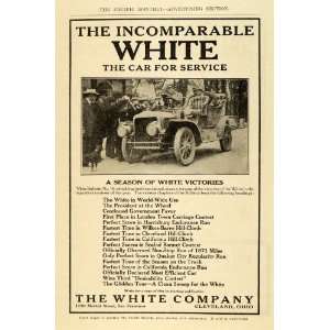   Ad Antique White Cars Records Awards Cleveland   Original Print Ad