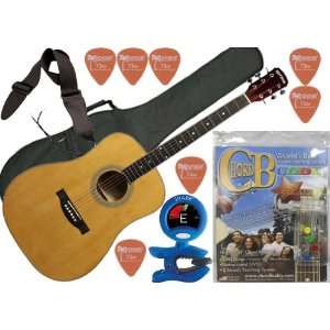  Guitar Bundle   6 Items Acoustic Guitar, ChordBuddy, Snark Tuner 
