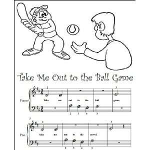  Take Me Out to the Ball Game Beginner Tots Piano Sheet 
