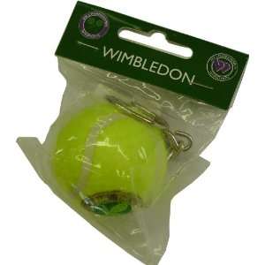  Minituature Wimbledon Tennis Ball Key Ring in Yellow 