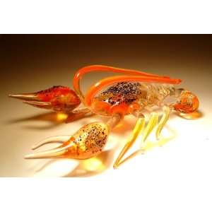   Blown Glass Art Sea Life Animal Figurine Red LOBSTER