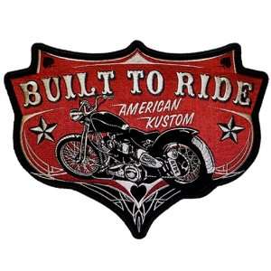  Built To Ride American Kustom Patch Automotive