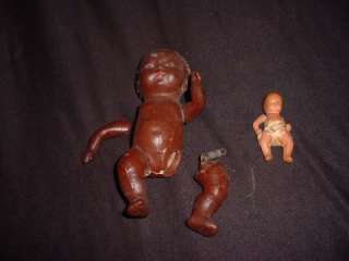 Early Old Vintage Black and White Baby Babies with Celluloid Body D152 