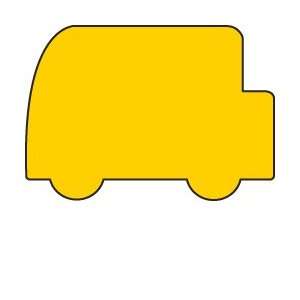  YELLOW BUS SHAPE BOOK Toys & Games