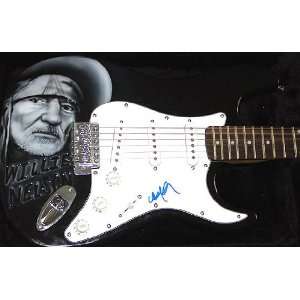 WILLIE NELSON Autographed CUSTOM AIRBRUSHED Guitar