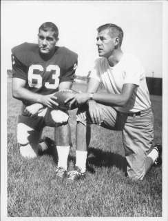 1963 Harvard Univ football Captain Bill Southmayd and Coach Yovicain 