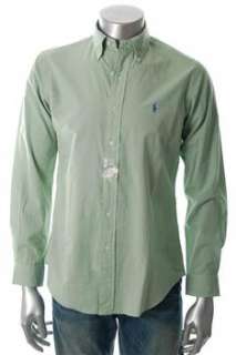 Polo by Ralph Lauren NEW Custom Fit Mens Button Down Shirt Green BHFO 