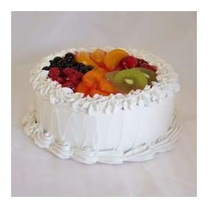   Tasty Looking Faux Vanilla Frosted Cake W/fruit & Glaze Toys & Games