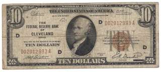 Series 1929 $10 Ten Dollar Bill in Fine NC  