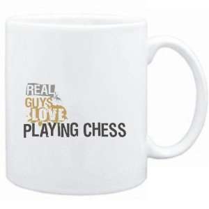   Mug White  Real guys love playing Chess  Sports