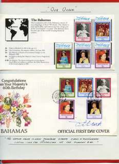 Bahamas The Queens 60th Birthday Cover Signed by the Designer Tony 