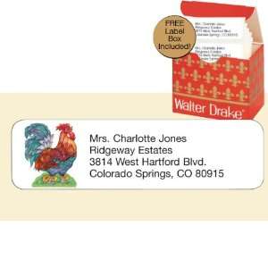  Personal Design Labels Rooster
