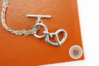 MPRS (NEW) HERMES PENDEN HEART SILVER NECKLACE SHW  