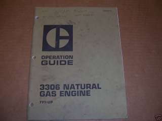 b98) Caterpillar Operator Manual 3306 Natural GasEngine  