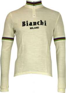 New Bianchi Malawi Vintage Wool I/s Jersey White Size M  