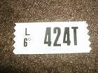 1969 FORD MUSTANG MACH 1 428 SCJ ENGINE CODE DECAL 424T