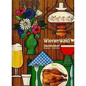  Wienerwald Gastlichkeit Menu in GERMAN 1960s Everything 