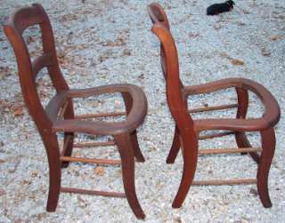 Vintage 2 Nice Wooden Wicker Chairs  