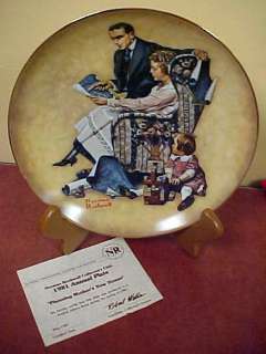   Brittany Woods Norman Rockwell Plate Planning Mothers New Home w/COA