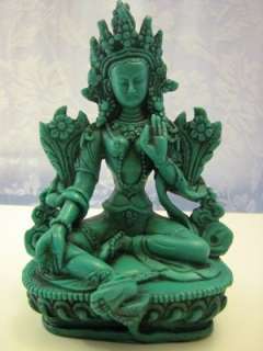 Green TARA Statue Tibetan Mother of Compassion Green 6  