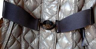 AUTHENTIC MONCLER BELTED PUFFER DOWN COAT/JACKET SIZE 3, US 8 10 PUTTY 
