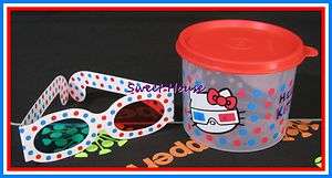   Hello Kitty Snack Canister 2C With Free 3D Eye Glasses New Rare  